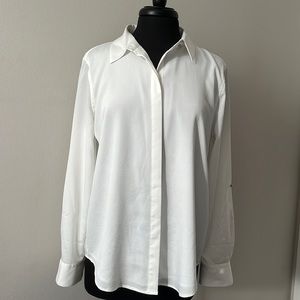 DKNY hidden button blouse.
